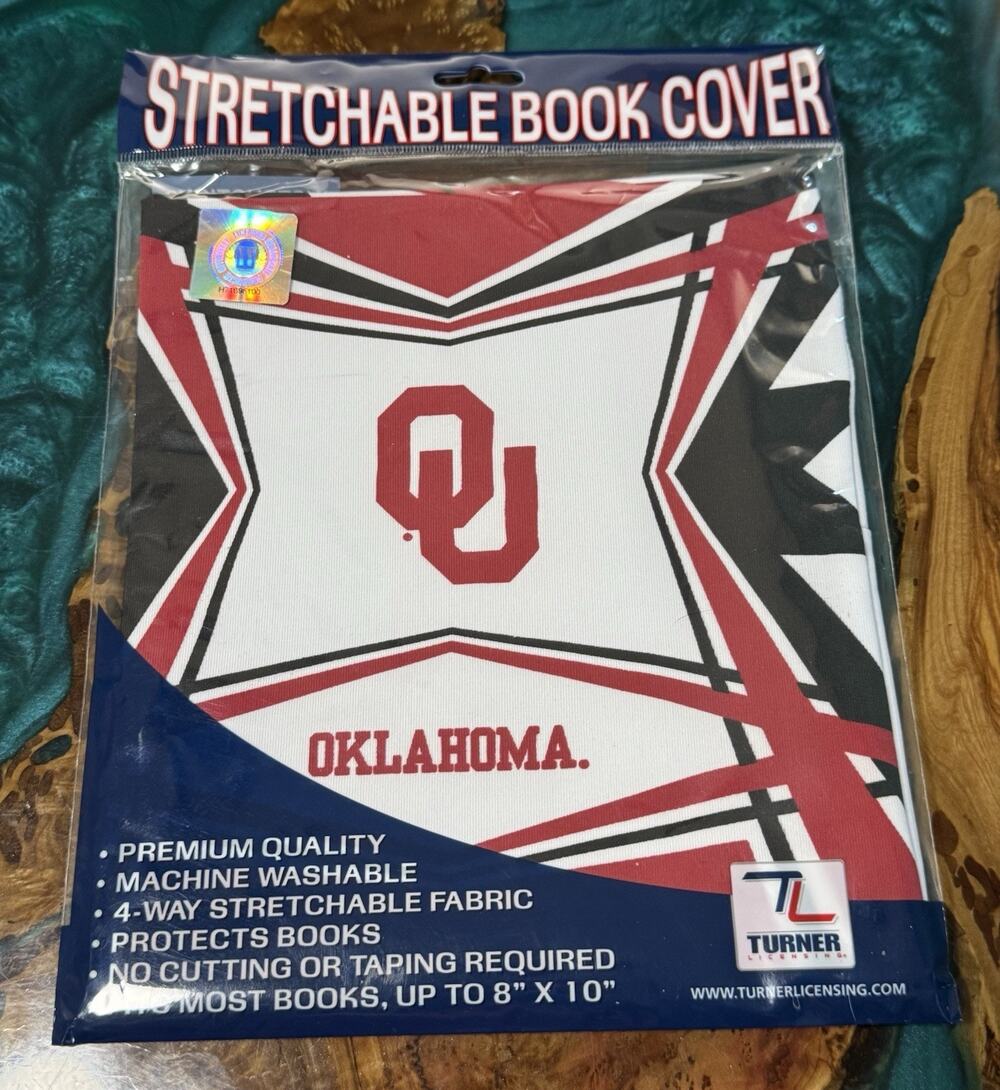 Turner Licensing Stretchable Book Cover Oklahoma Sooners NWT